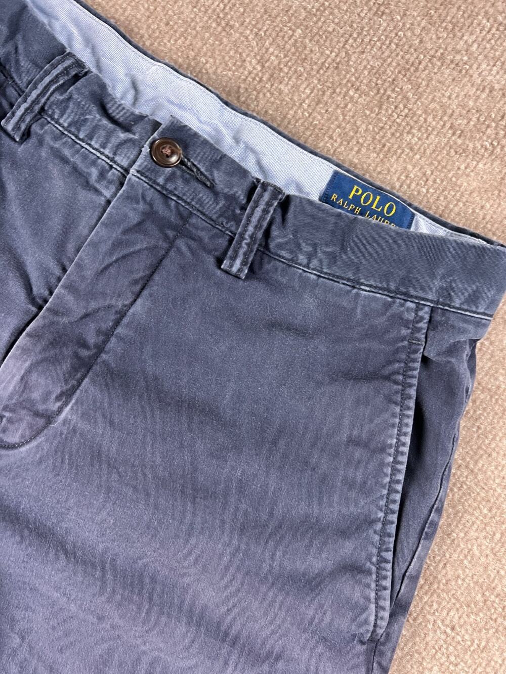 Polo Ralph Lauren Shorts Mens 31 Navy Blue Stretch Classic Fit Chino